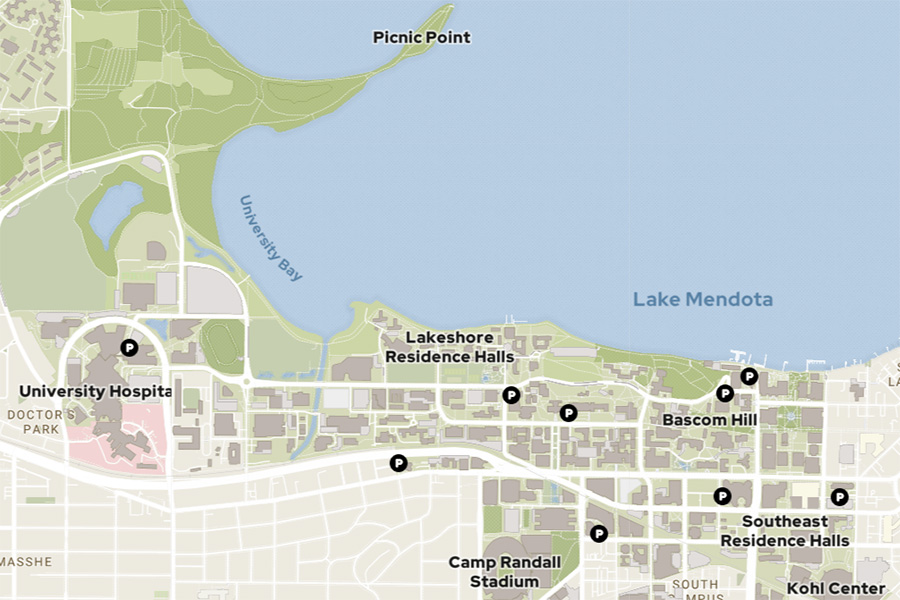Screenshot of the online campus map.